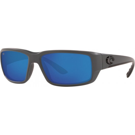 Costa Sunglasses Fantail Matte Gray Frame Blue Lens